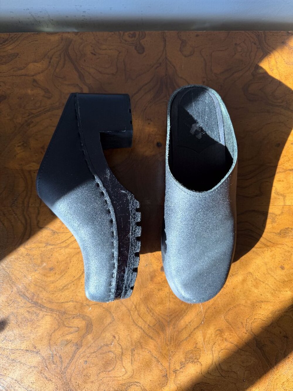No. 06 Clog Mules Heels No.6 Black Size 40